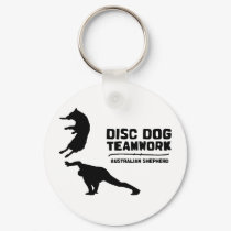 Teamwork Australian Shepherd Keychain