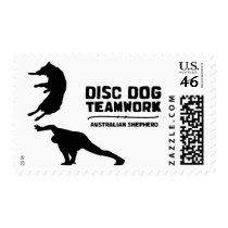 Teamwork Australian Shepherd Postage Stamps