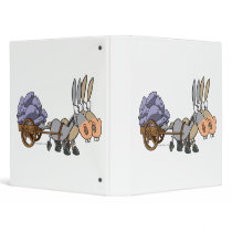 teamwork donkeys mules cartoon binder