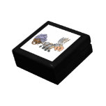 teamwork donkeys mules cartoon trinket box