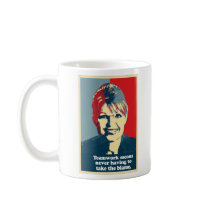 Teamwork means never having to take the blame mug