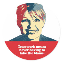 Teamwork means never having to take the blame sticker