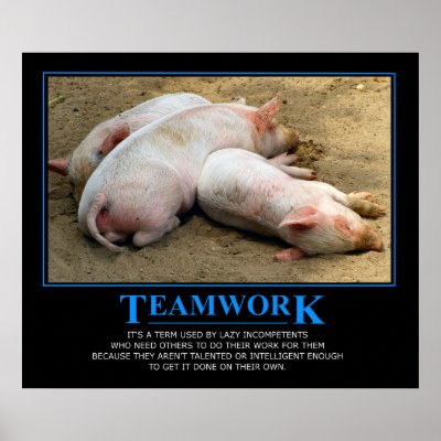 Motivational Teamwork Posters on Humorous Motivational Poster On The Value Of Teamwork
