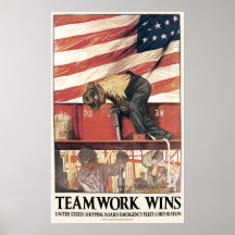 Teamwork Wins Print