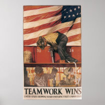 Teamwork Wins Posters