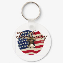 Teaparty Flag and Liberty Bell keychains