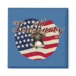 Teaparty Flag and Liberty Bell Magnets
