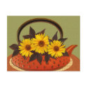 teapot bouquet postcard