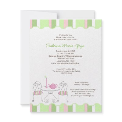 Teapot Bridal Invitation *FOR SABRINA ONLY*