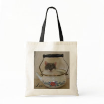 Teapot Kitty Tote Bag bags