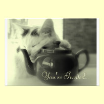 Teapot Pillow invitations