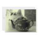Teapot Pillow invitations