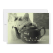 Teapot Pillow invitations by JCatGarden Teapot Pillow invitations