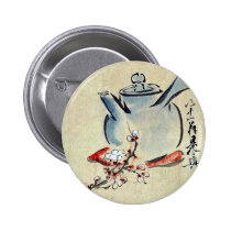 Teapot with cherry or plum blossoms Ukiyoe buttons