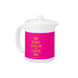 [Crown] keep calm and love me  Teapots