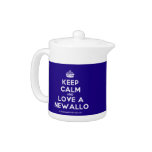 [Crown] keep calm and love a newallo  Teapots