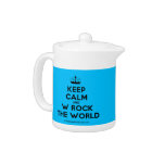 [Knitting crown] keep calm and w rock the world  Teapots