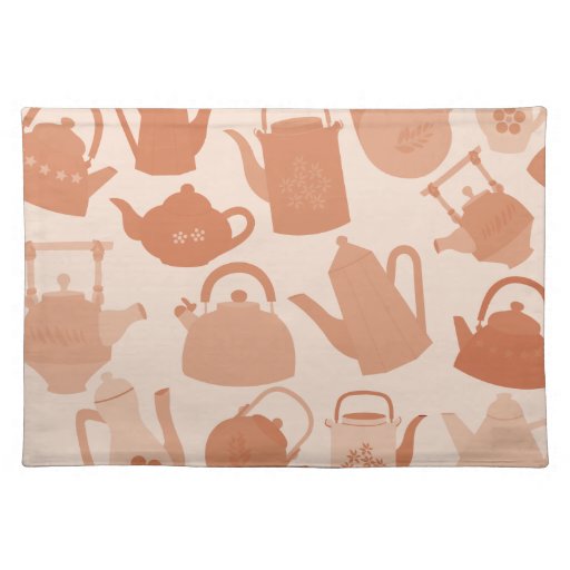 Teapots Pattern Placemat Zazzle