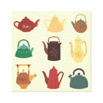 Teapots Wrapped Canvas canvas prints