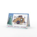 Tear Drop Camper Trailer Holiday Cards