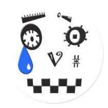 Tear Drop Stickers