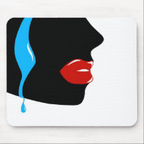 Tear in Blue Mousepad mousepads