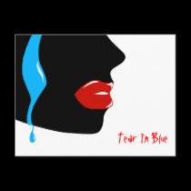 Tear In Blue (postcard)
