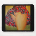 Tease Me In Tartan mousepads
