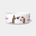 Teatime for kitty cats cat food bowl