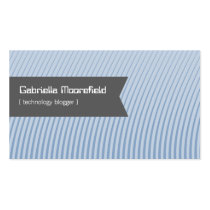 Tech Blogger Blue Contact Business Cards