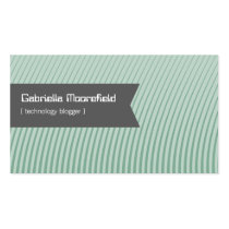 Tech Blogger Mint Contact Business Cards