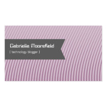 Tech Blogger Purple Contact Business Cards