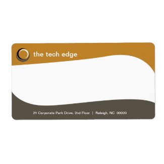 Tech Curves Shipping Label label
