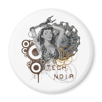 Tech noir pulp steampunk dame magnets