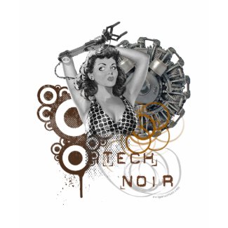 Tech noir pulp steampunk dame shirt
