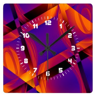 Tech Pattern Wall Clock