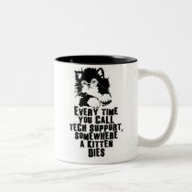 Tech Support $17.95 Two Toned Coffee Mug mugs