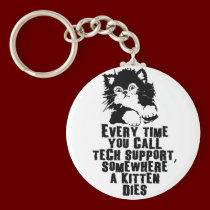Tech Support $6.95 Collectible Art Key Chain keychains