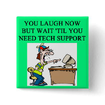 tech support joke buttons
