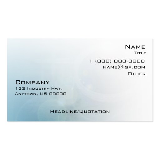 Tech Vibe Abstract Business Card (back side)