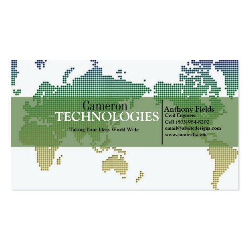 Tech World Business Card (front side)