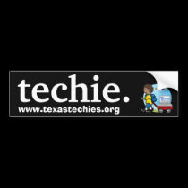 Techie. Bumper Sticker bumper stickers