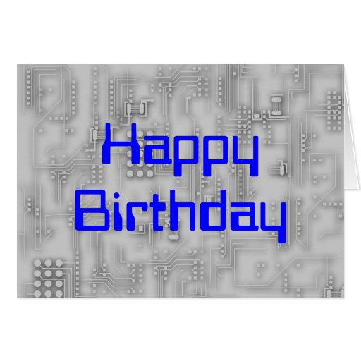 Techie HappyBirthday Greeting Card | Zazzle