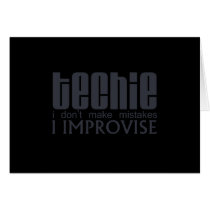 Techie Improvise Greeting Cards