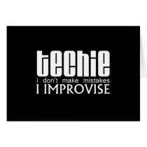 Techie Improvise Greeting Cards