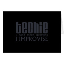 Techie Improvise Greeting Cards