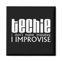 Techie Improvise Refrigerator Magnets