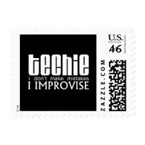 Techie Improvise Postage Stamps