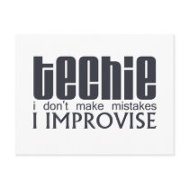 Techie Improvise Post Card