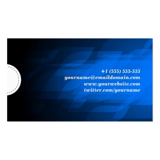 Technical Writer - Modern Dark Blue Business Card (back side)